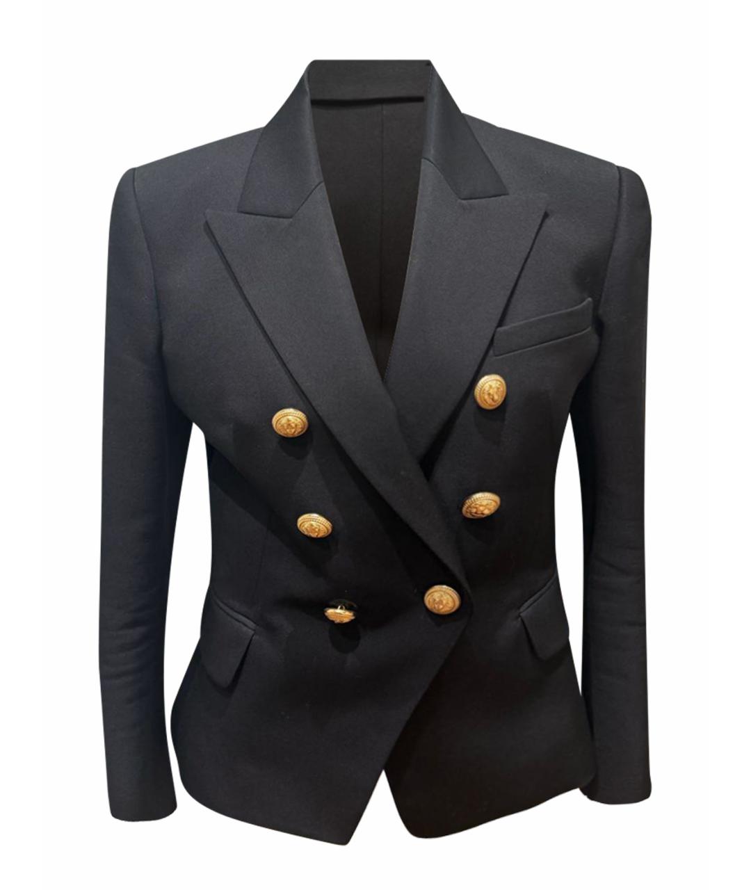 BALMAIN Черный шерстяной жакет/пиджак, фото 1