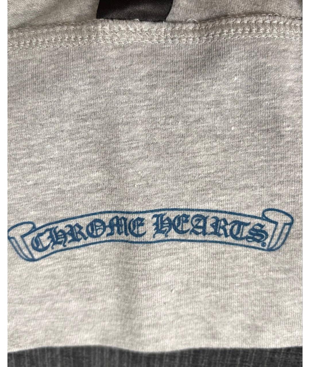CHROME HEARTS Серые хлопковые спортивные брюки и шорты, фото 3