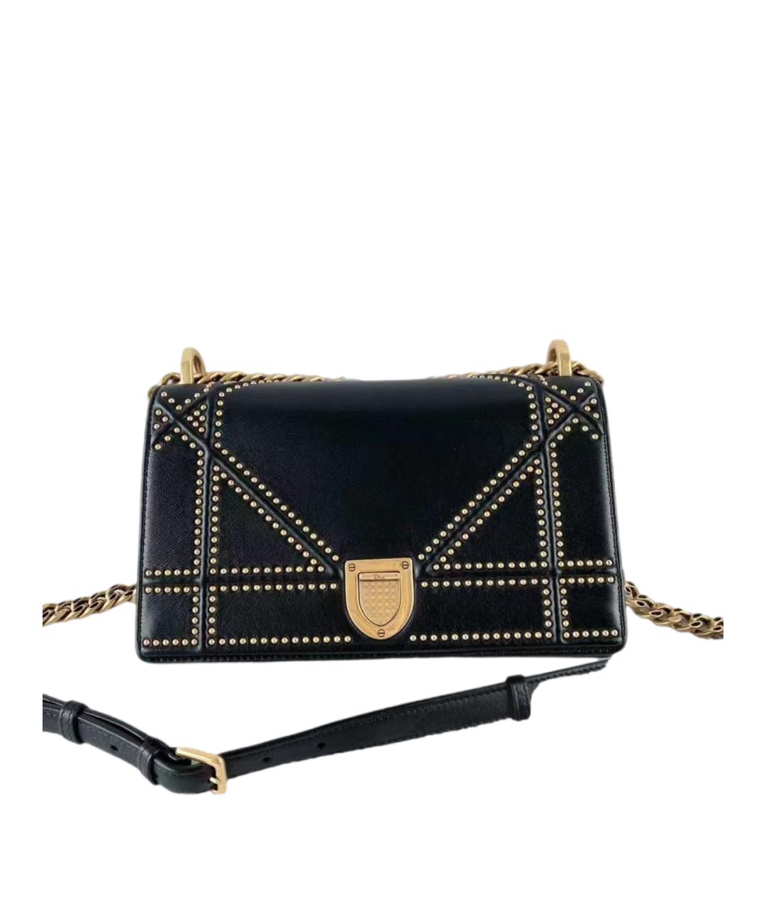 CHRISTIAN DIOR Черная кожаная сумка через плечо, фото 8