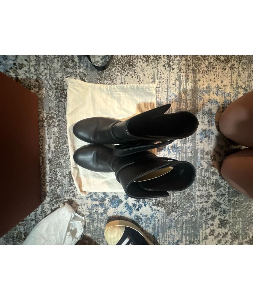 GIANVITO ROSSI Черные кожаные полусапоги, фото 3