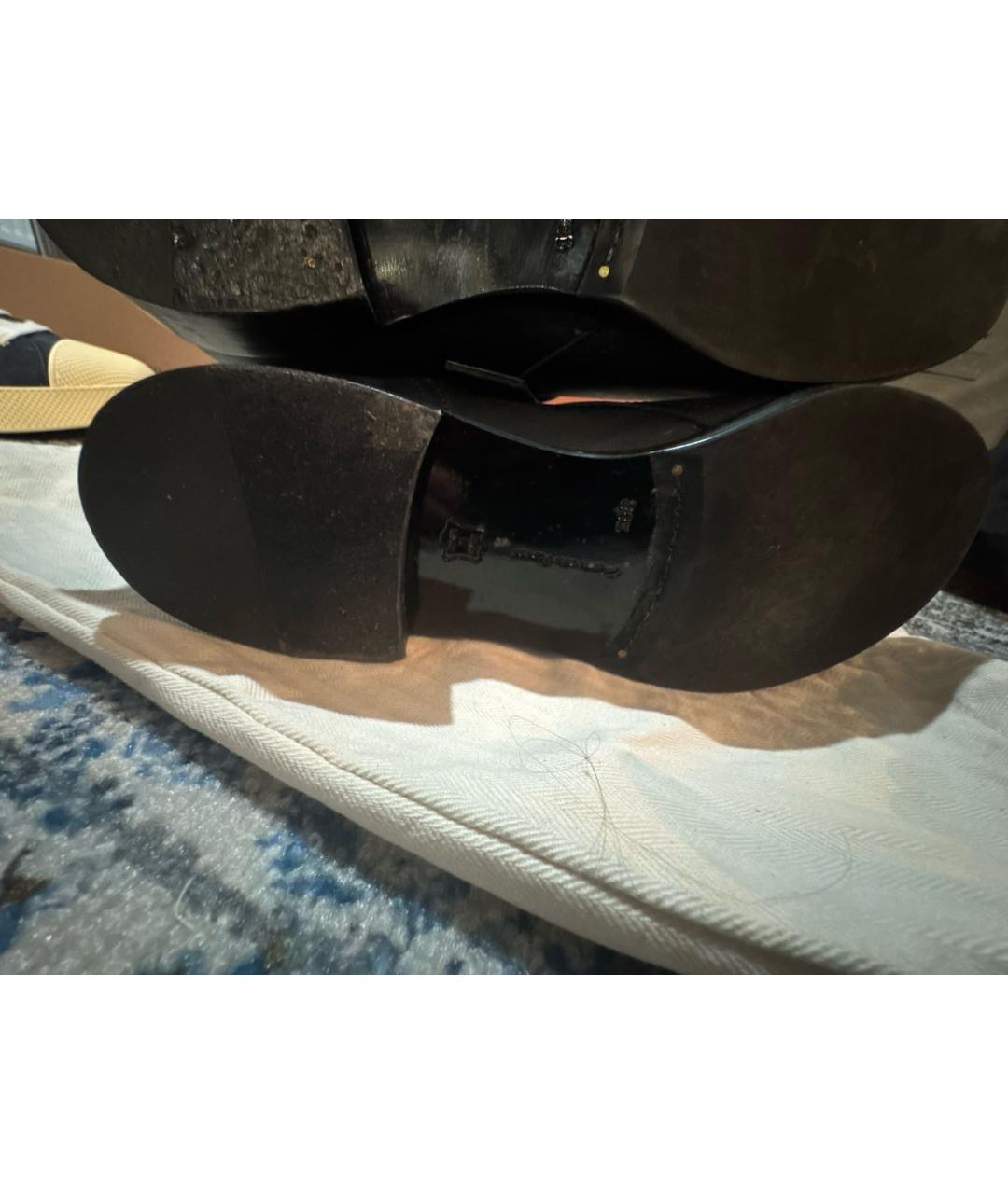 GIANVITO ROSSI Черные кожаные полусапоги, фото 5