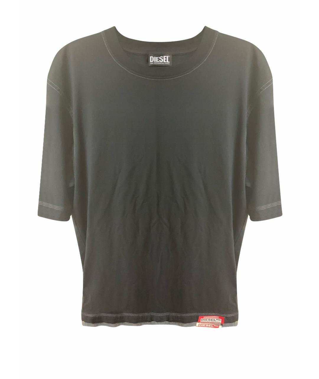 DIESEL Черная хлопковая футболка, фото 1