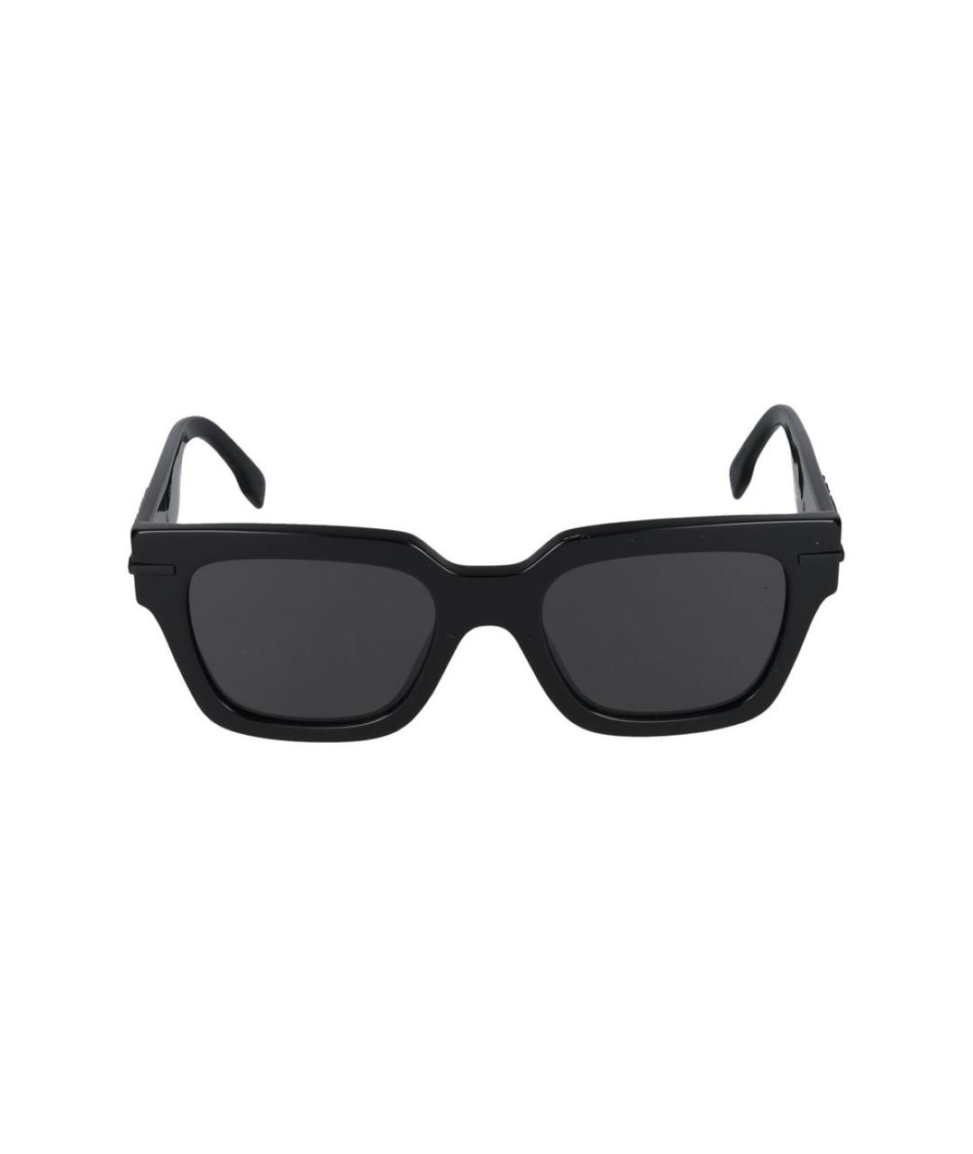 FENDI Черные пластиковые солнцезащитные очки, фото 2