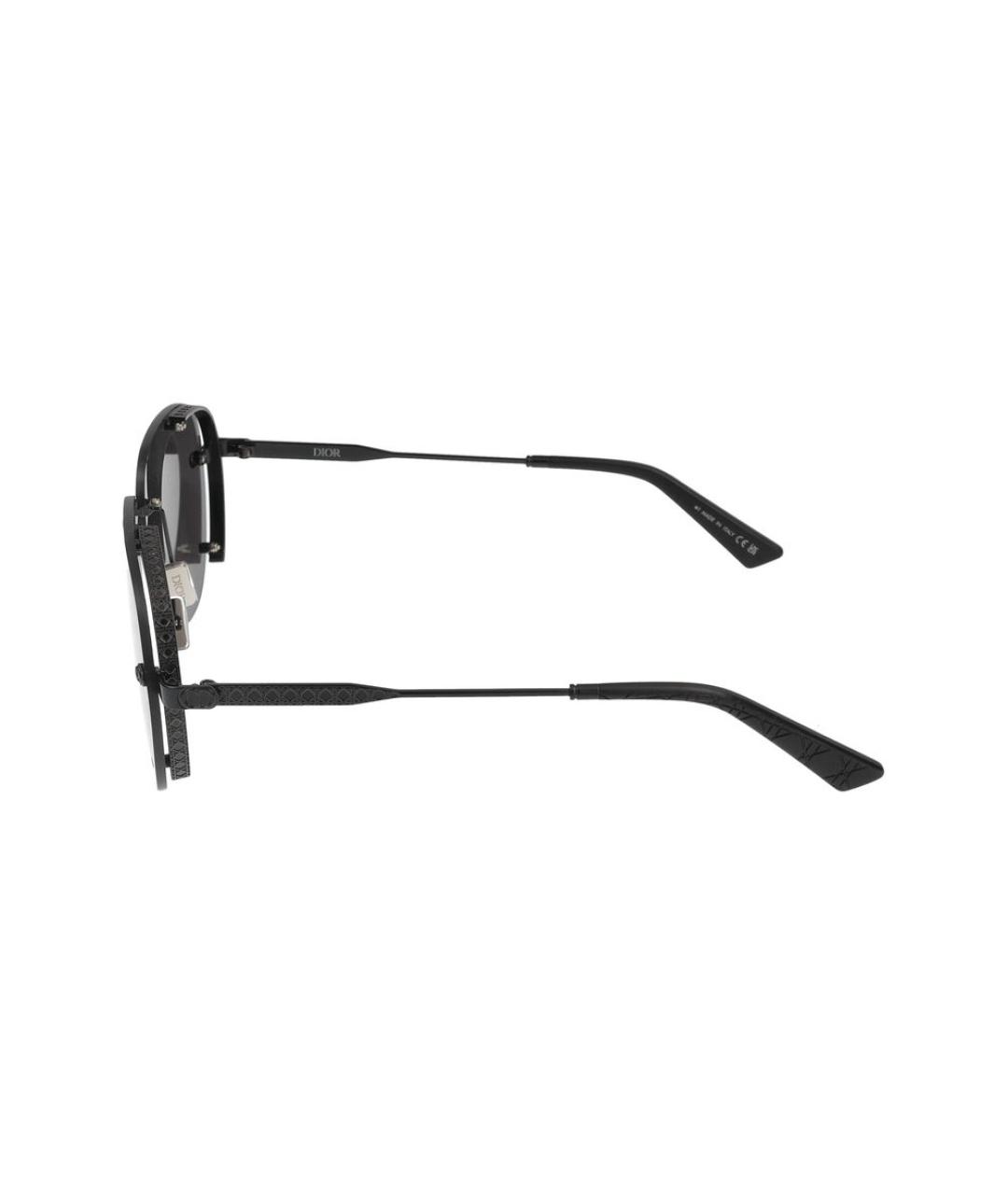 CHRISTIAN DIOR Черные металлические солнцезащитные очки, фото 3