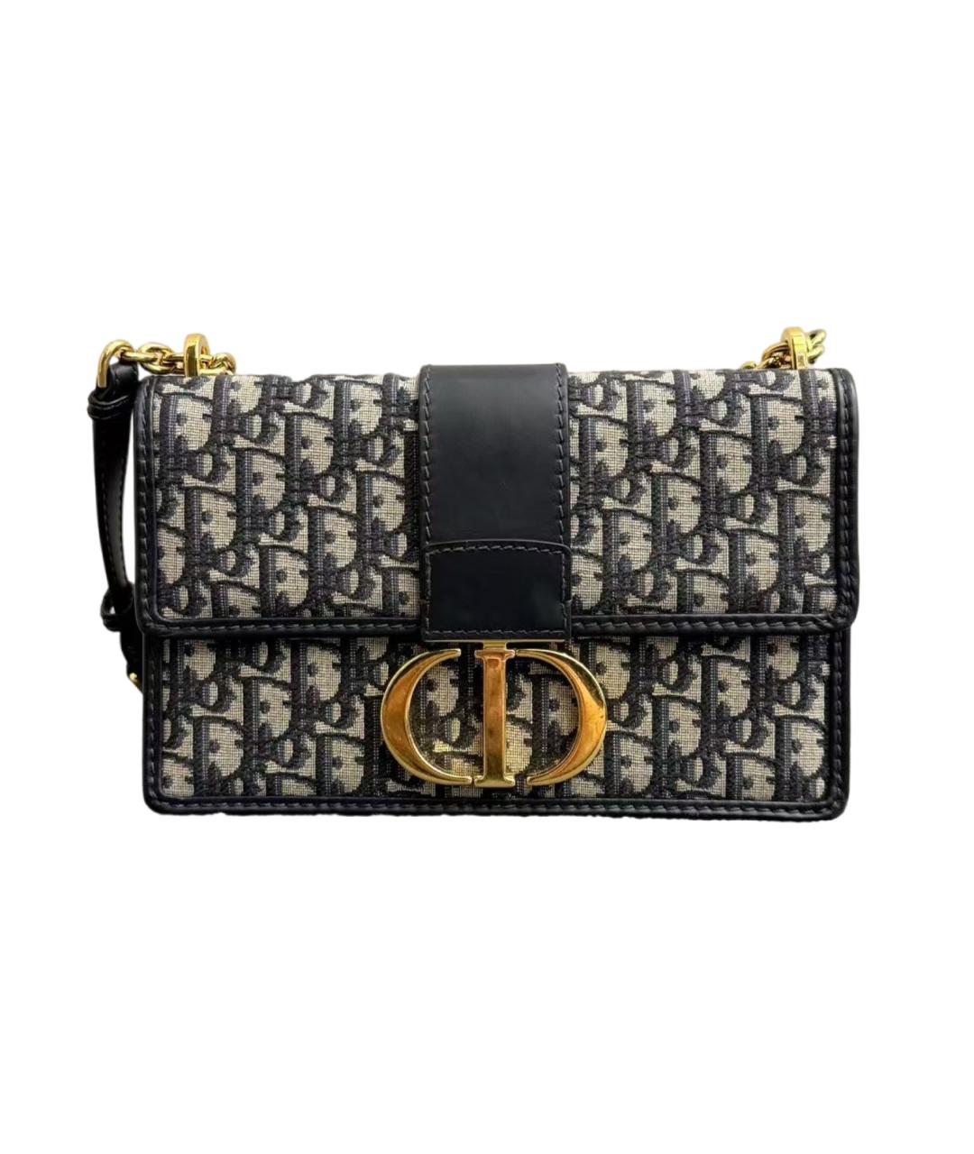 CHRISTIAN DIOR Темно-синяя жаккардовая сумка через плечо, фото 7