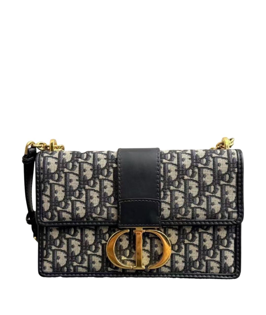 CHRISTIAN DIOR Темно-синяя жаккардовая сумка через плечо, фото 1