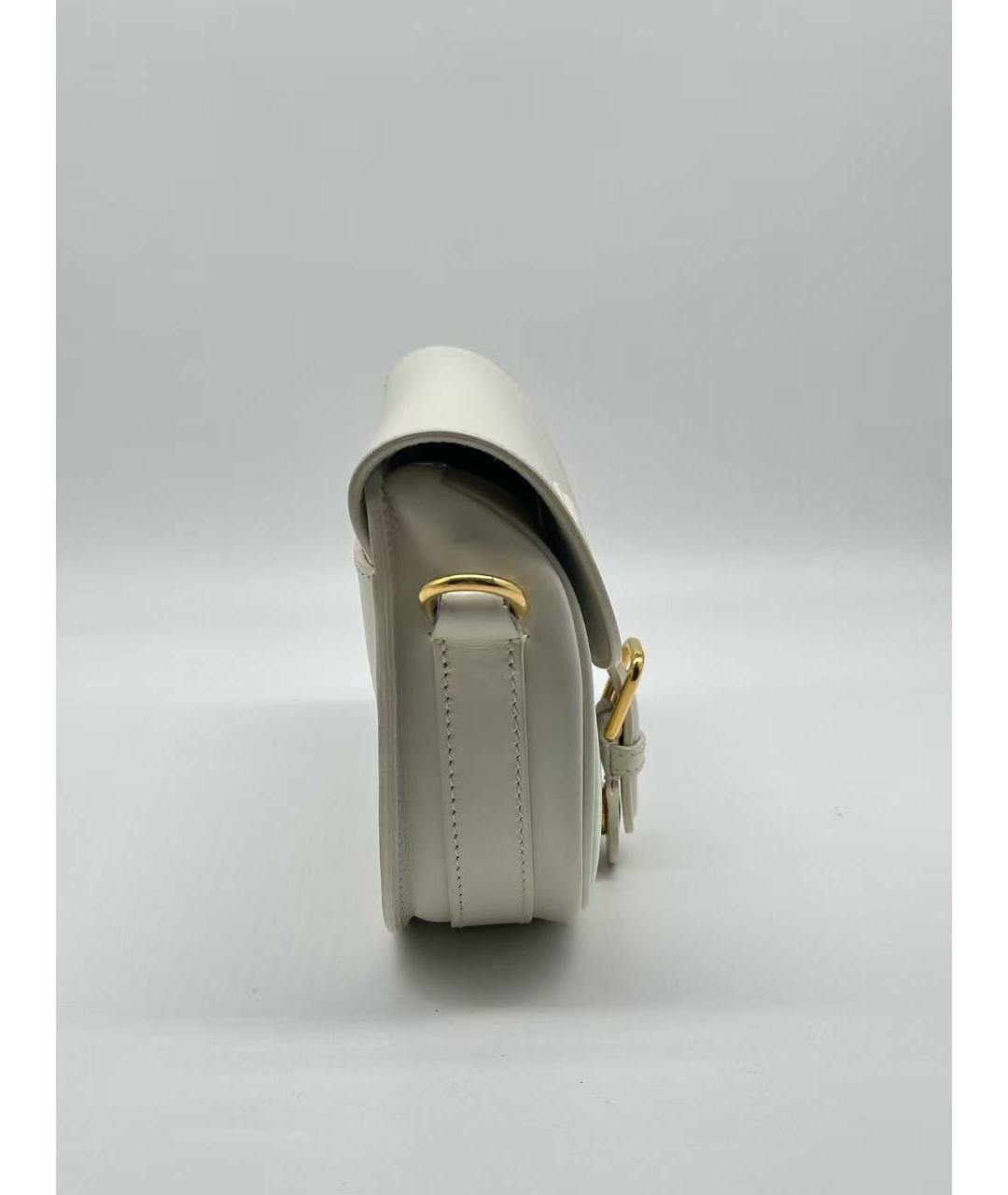 CHRISTIAN DIOR Белая кожаная сумка через плечо, фото 5