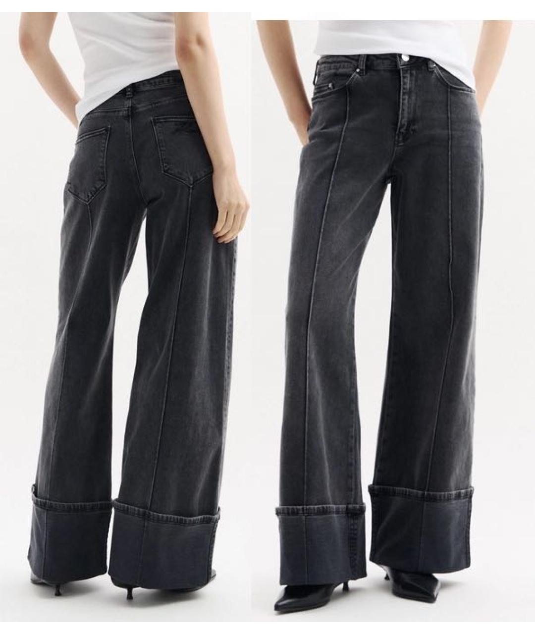 KARL LAGERFELD Серые хлопковые джинсы клеш, фото 3