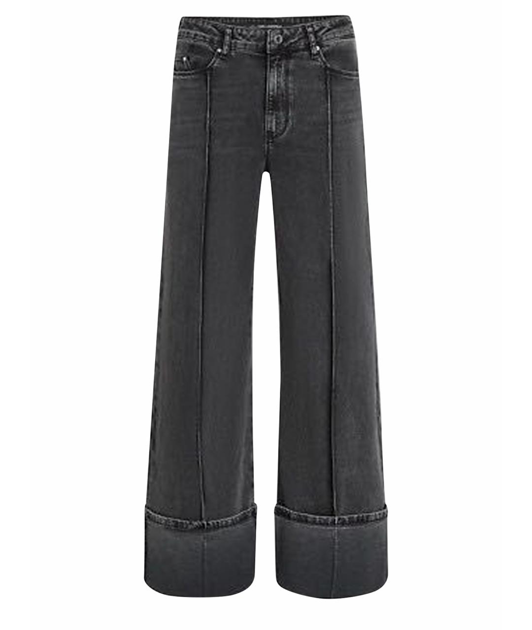 KARL LAGERFELD Серые хлопковые джинсы клеш, фото 1