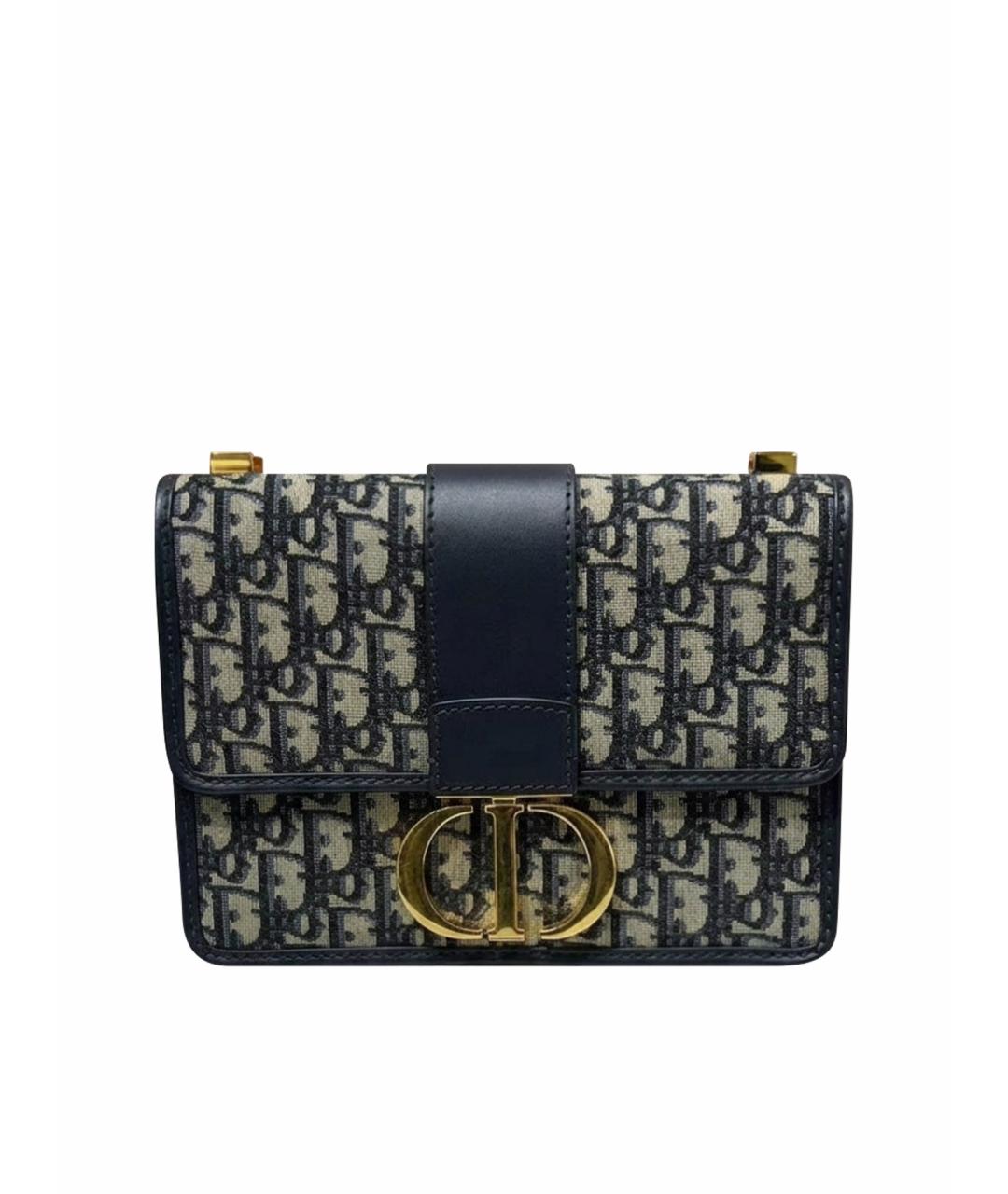 CHRISTIAN DIOR Темно-синяя жаккардовая сумка через плечо, фото 1