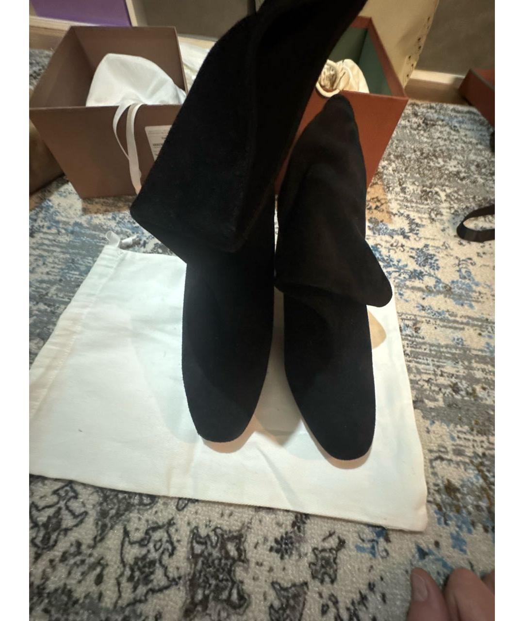 AQUAZZURA Черные замшевые ботильоны, фото 2