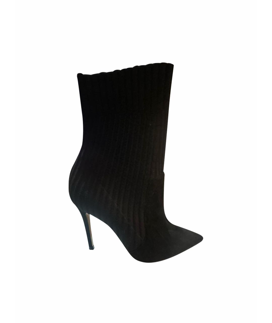 GIANVITO ROSSI Черные замшевые ботильоны, фото 1