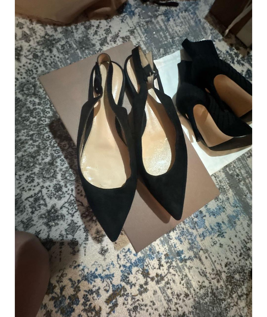 GIANVITO ROSSI Черные замшевые босоножки, фото 2
