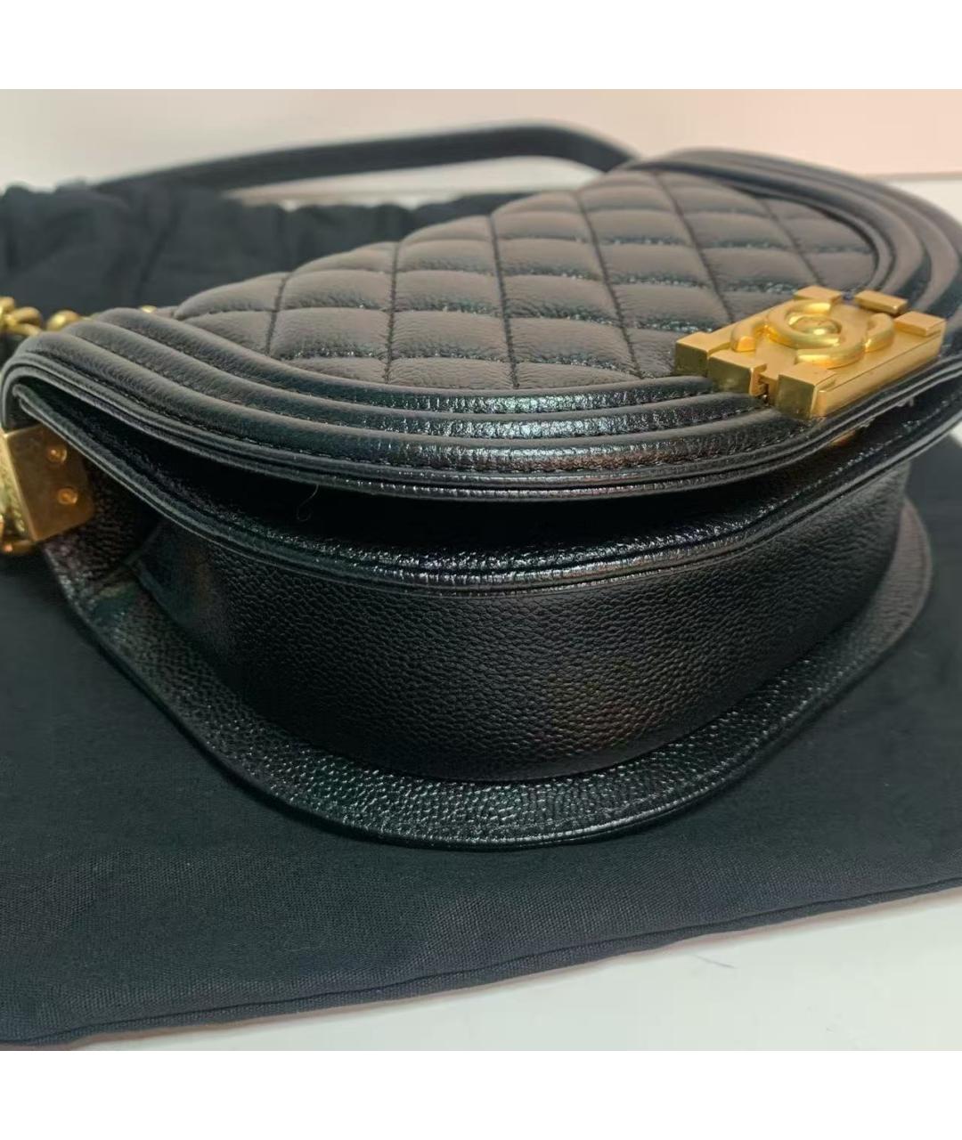 CHANEL Черная кожаная сумка через плечо, фото 5