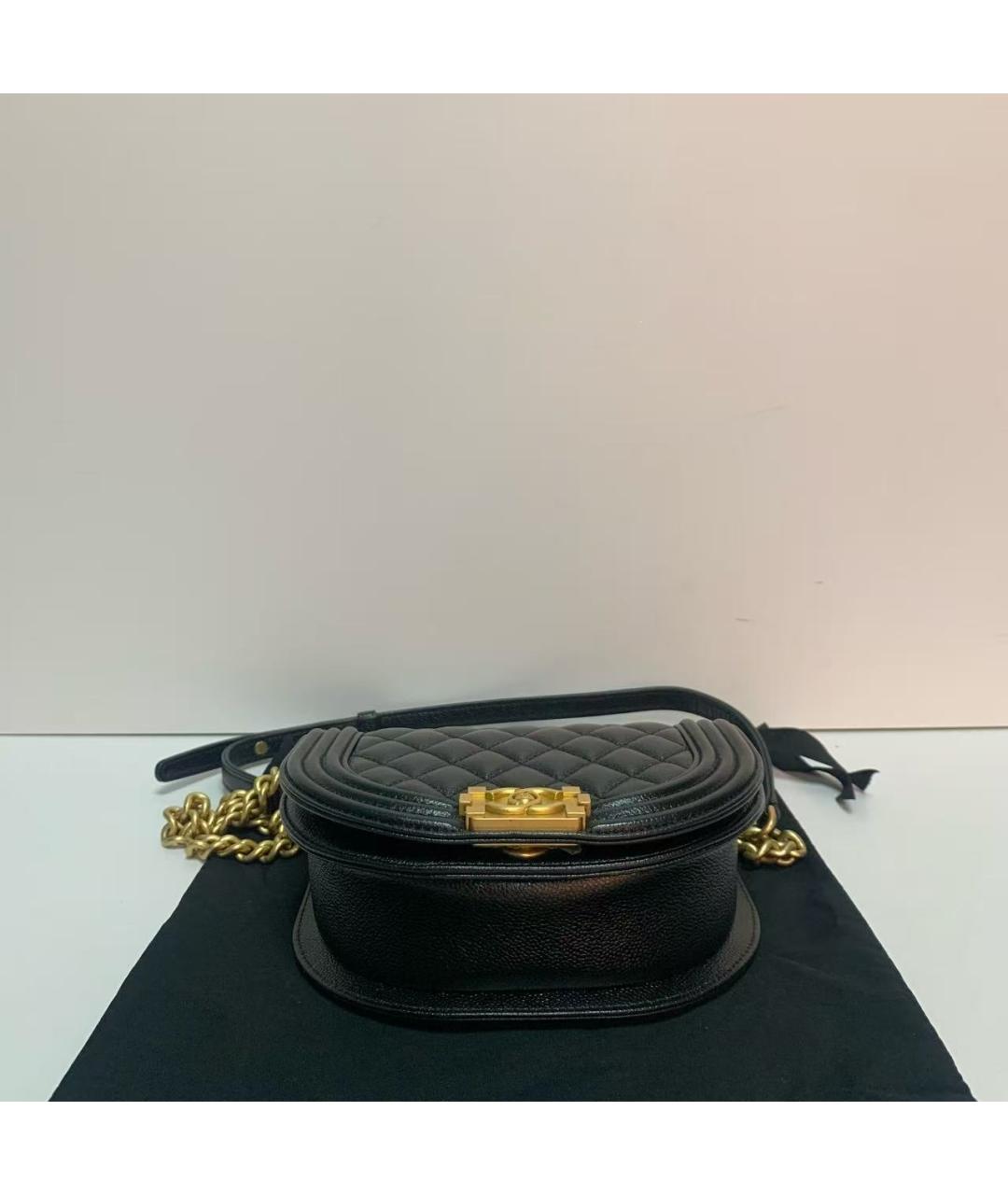 CHANEL Черная кожаная сумка через плечо, фото 4