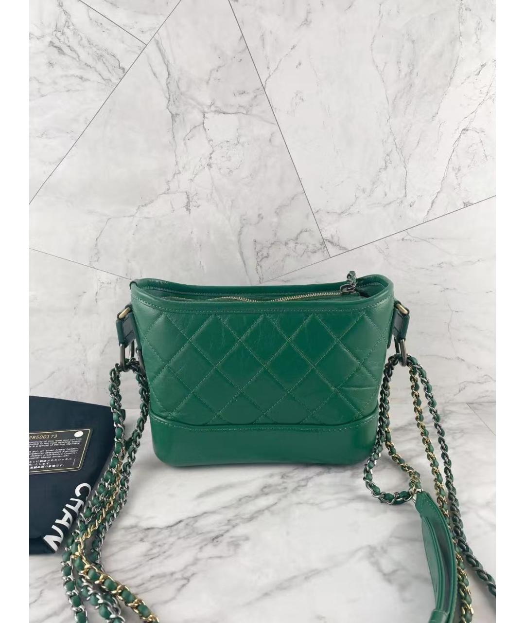 CHANEL Зеленая кожаная сумка через плечо, фото 3