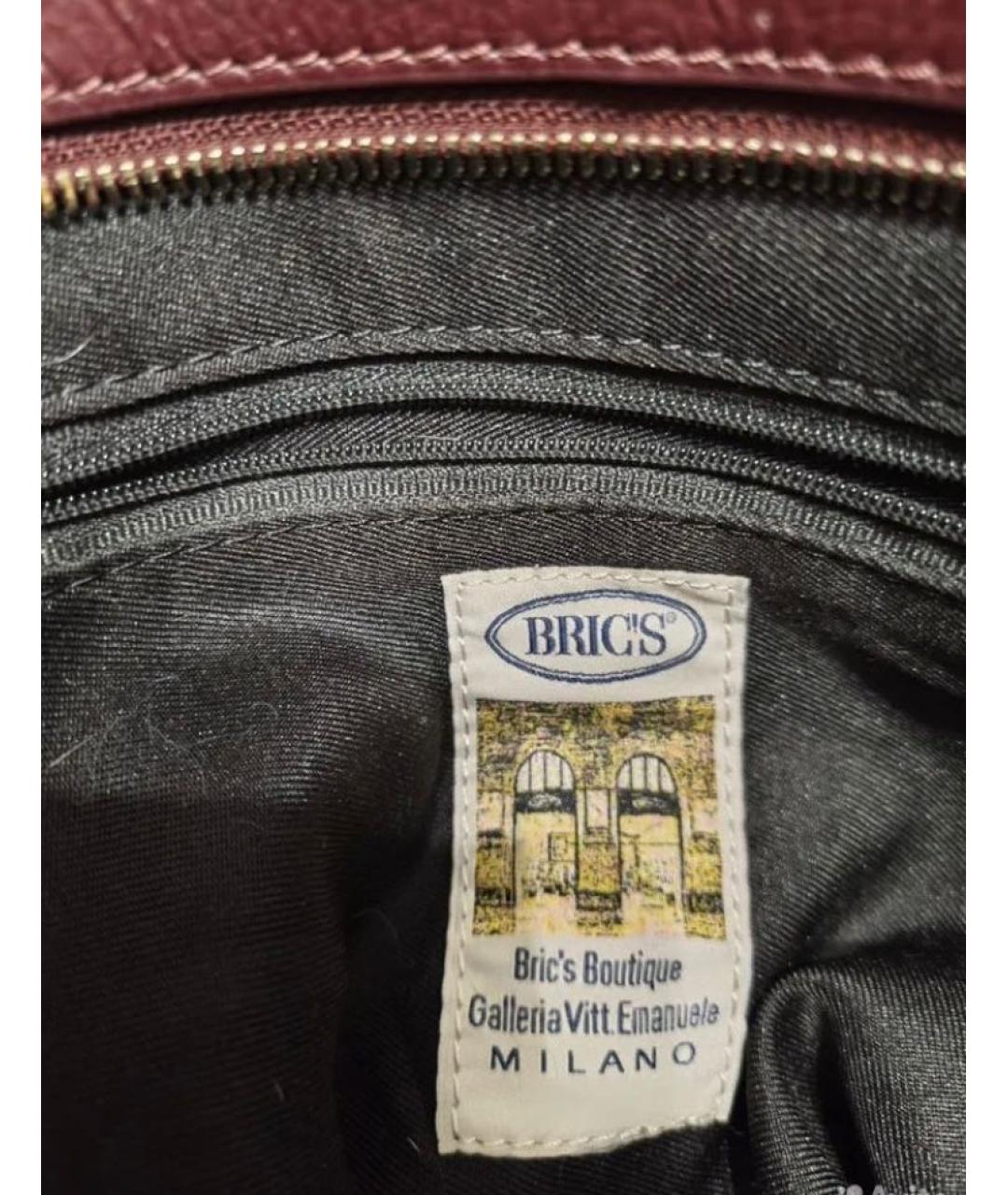 BRIC'S Бордовая кожаная сумка тоут, фото 3