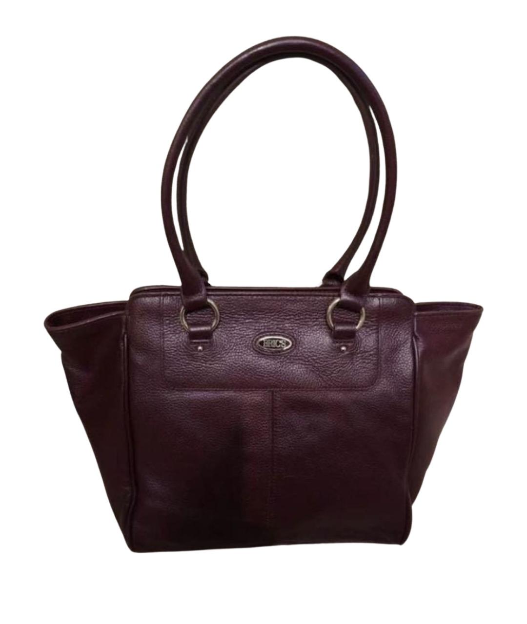 BRIC'S Бордовая кожаная сумка тоут, фото 1