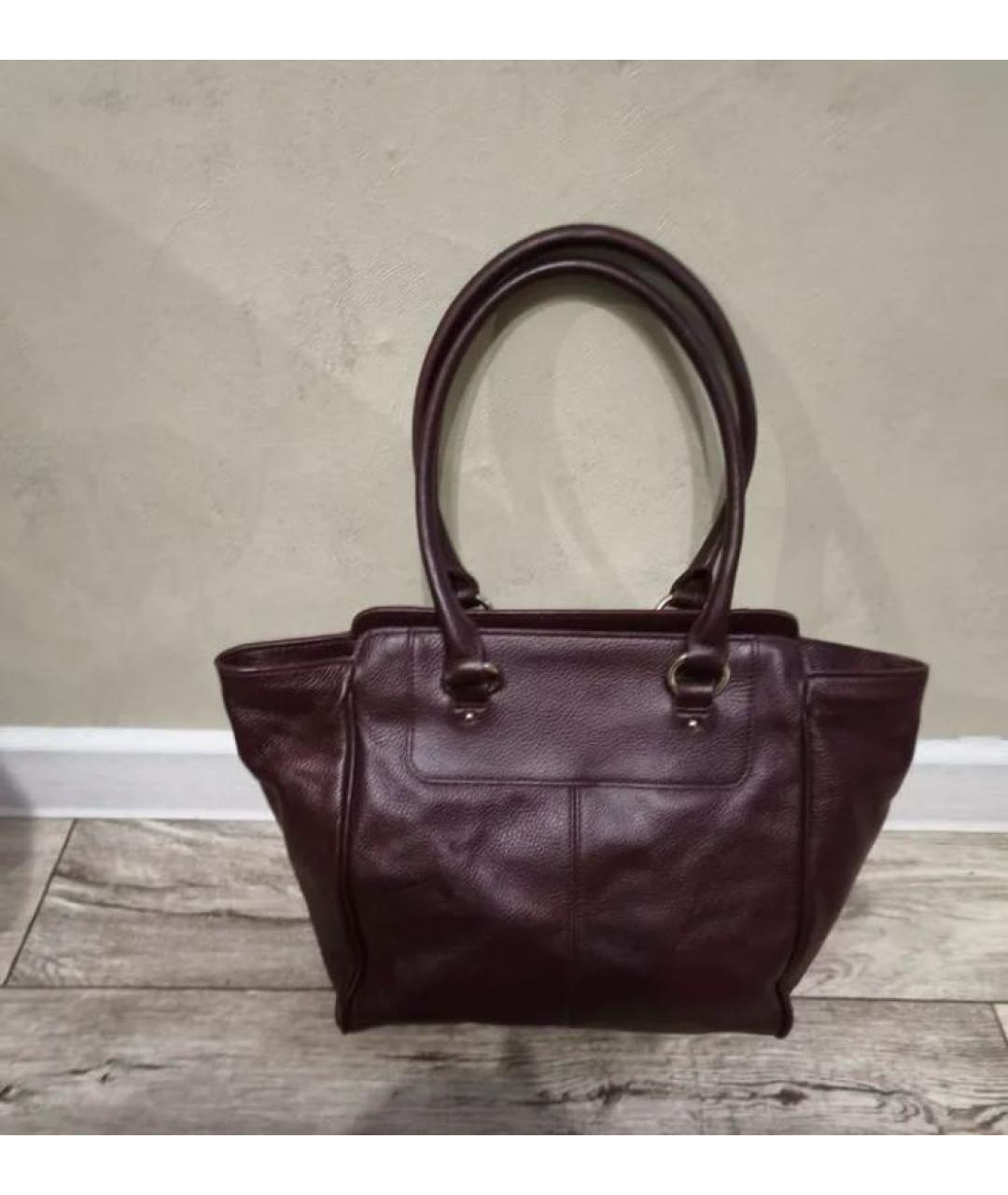 BRIC'S Бордовая кожаная сумка тоут, фото 2