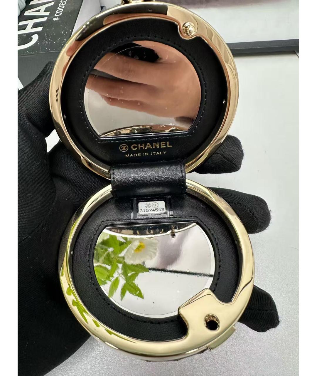 CHANEL Черная кожаная сумка через плечо, фото 4