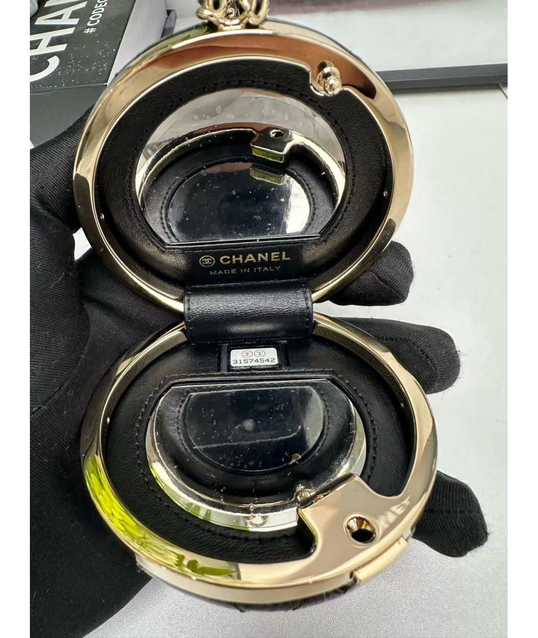 CHANEL Черная кожаная сумка через плечо, фото 5