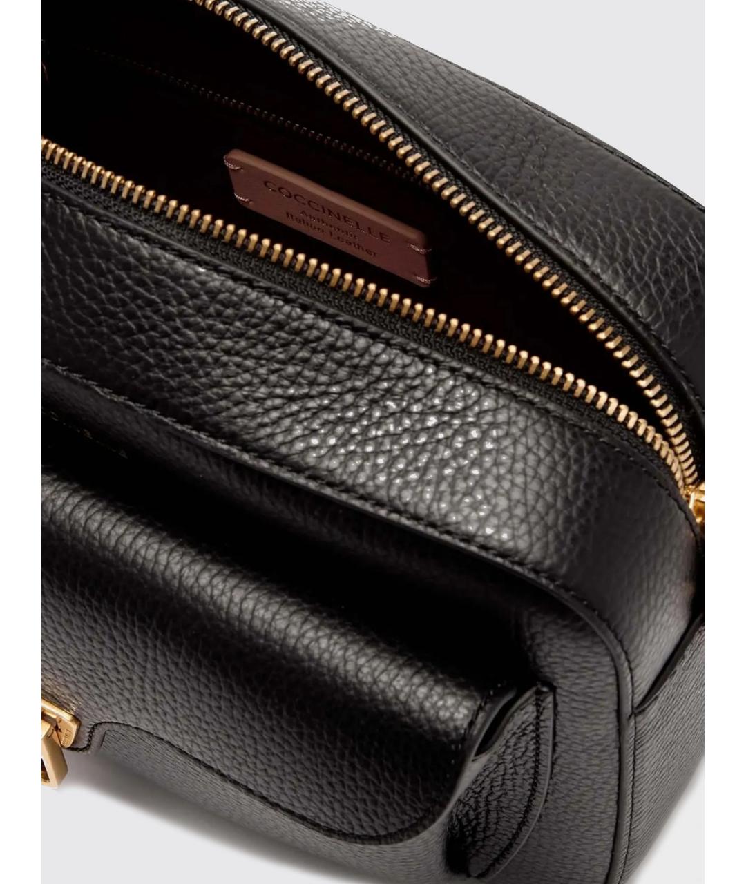 COCCINELLE Черная кожаная сумка через плечо, фото 3