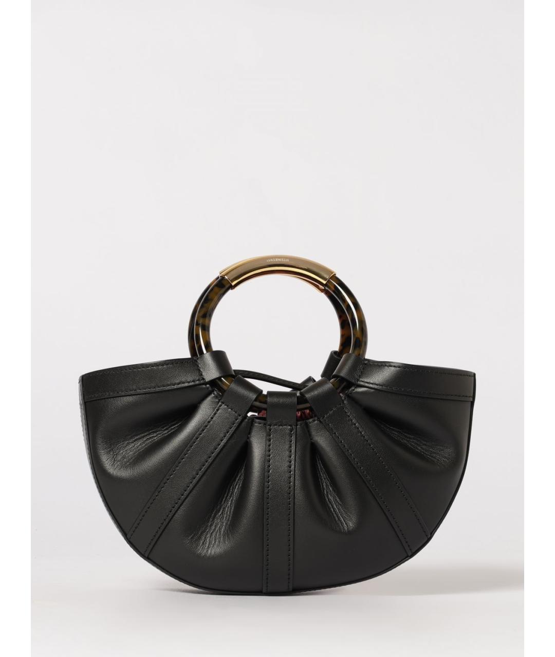 COCCINELLE Черная кожаная сумка с короткими ручками, фото 4