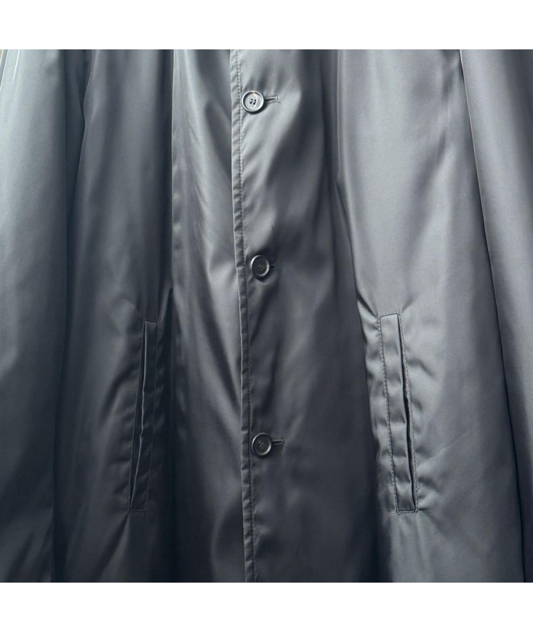 PRADA Черный полиамидовый тренч / плащ, фото 4