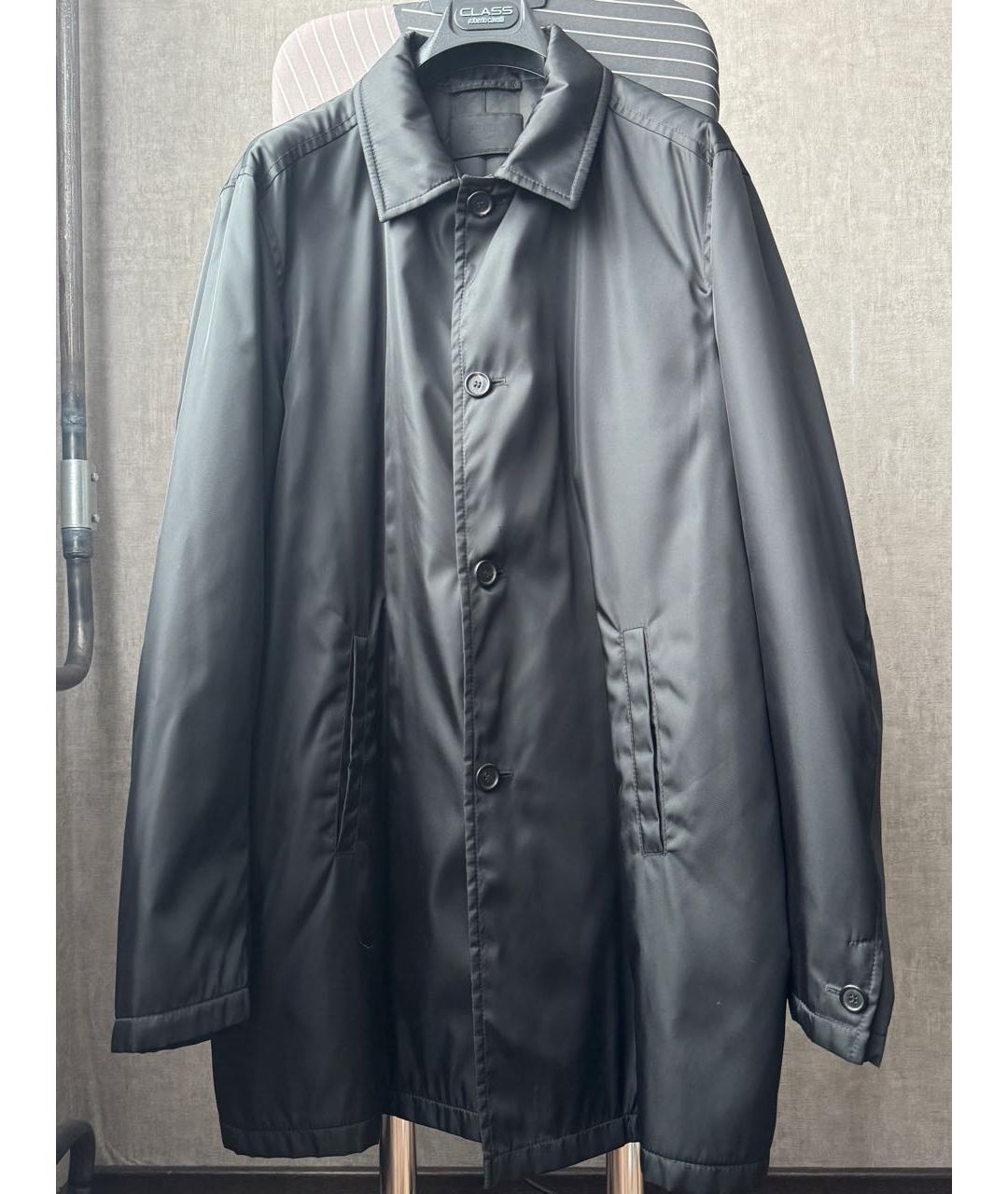 PRADA Черный полиамидовый тренч / плащ, фото 6