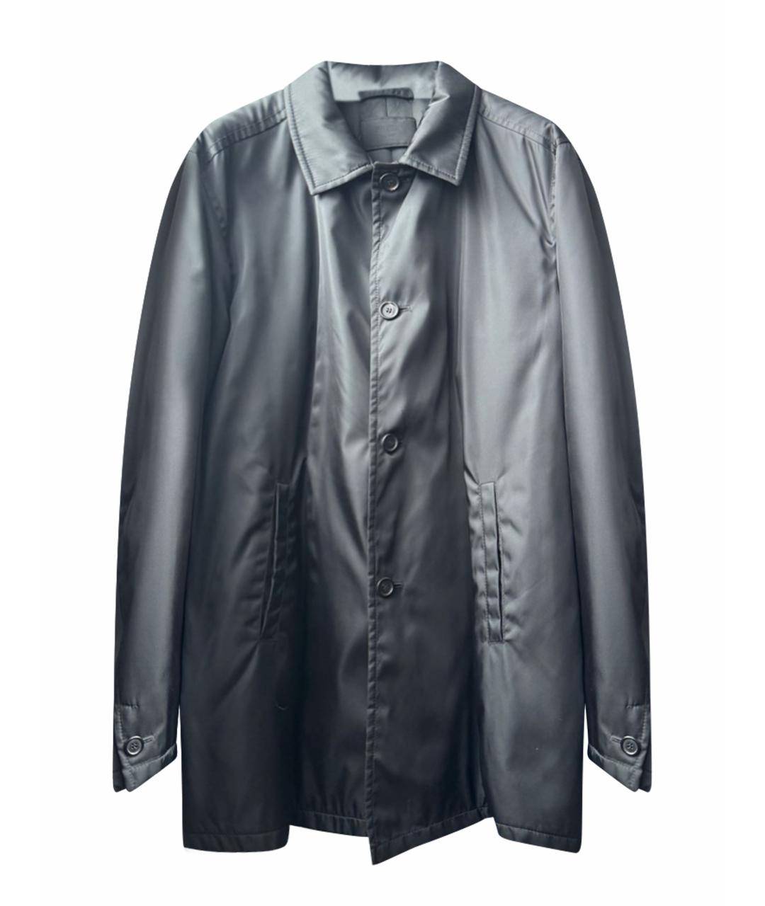 PRADA Черный полиамидовый тренч / плащ, фото 1