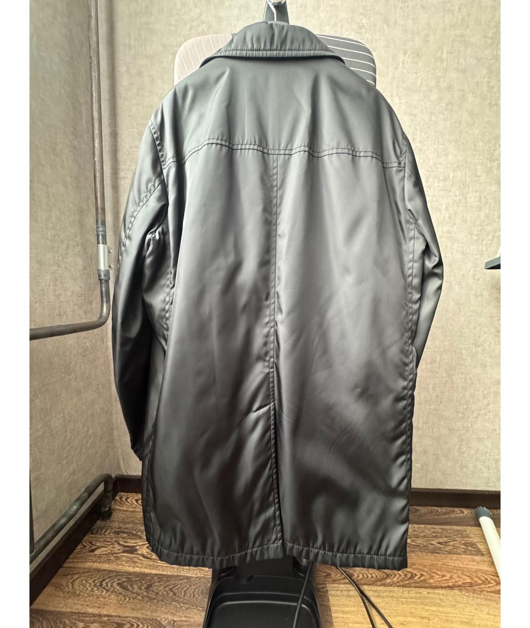 PRADA Черный полиамидовый тренч / плащ, фото 2