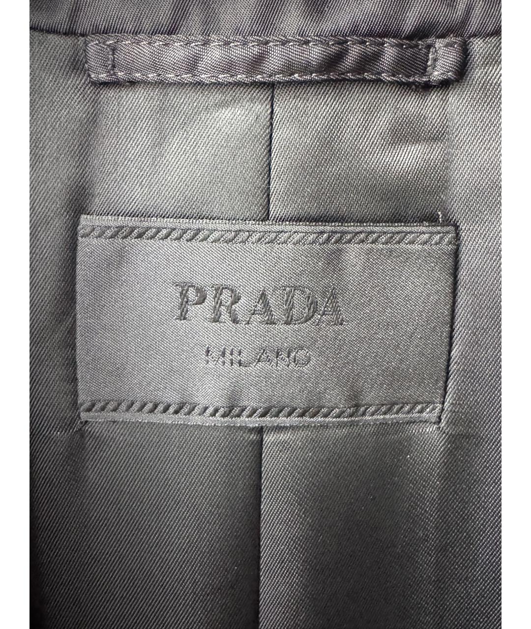 PRADA Черный полиамидовый тренч / плащ, фото 3