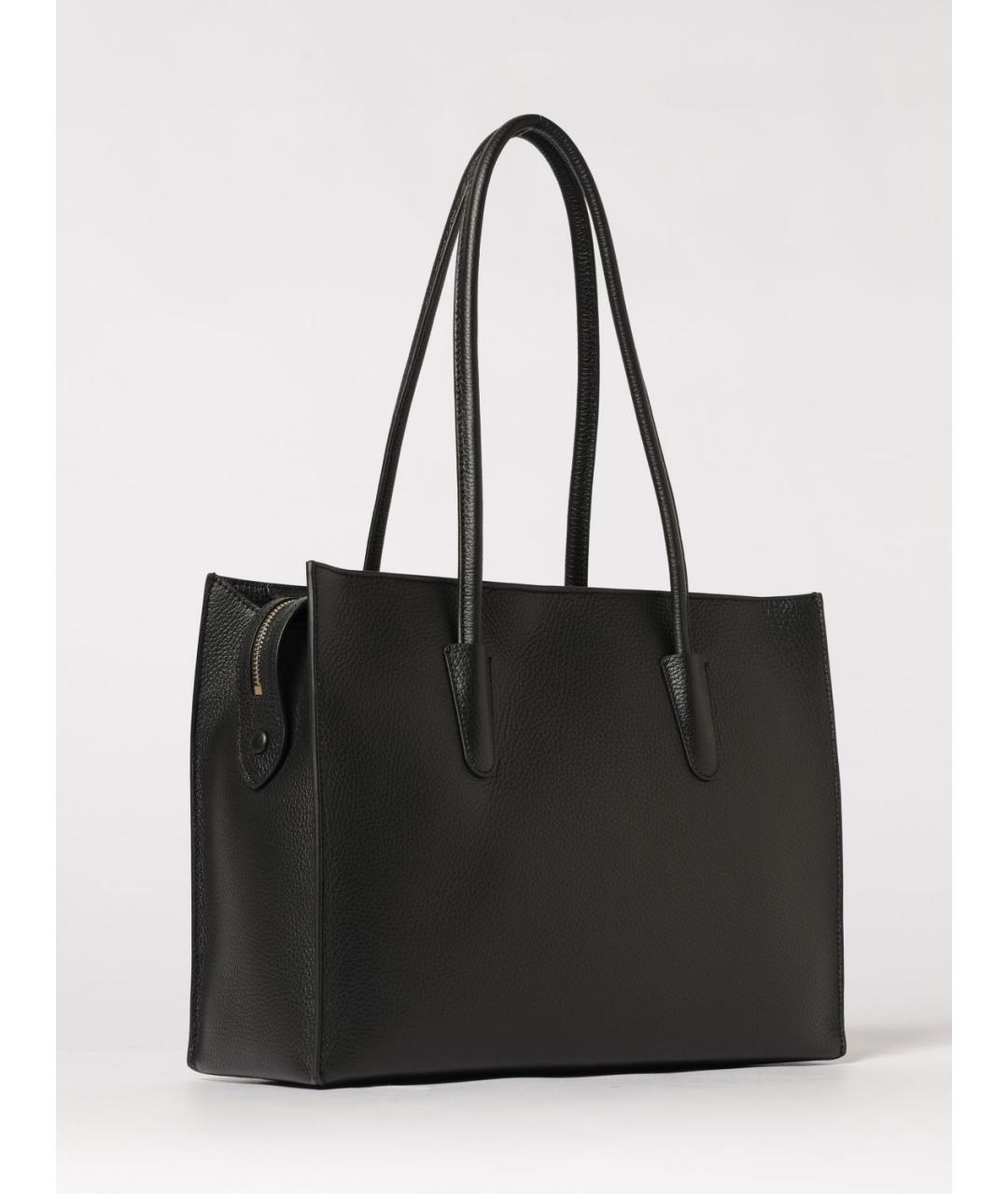 COCCINELLE Черная кожаная сумка с короткими ручками, фото 2