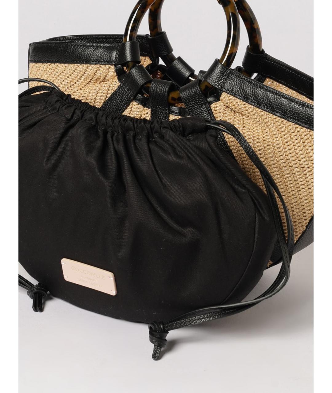 COCCINELLE Бежевая пелетеная сумка с короткими ручками, фото 3