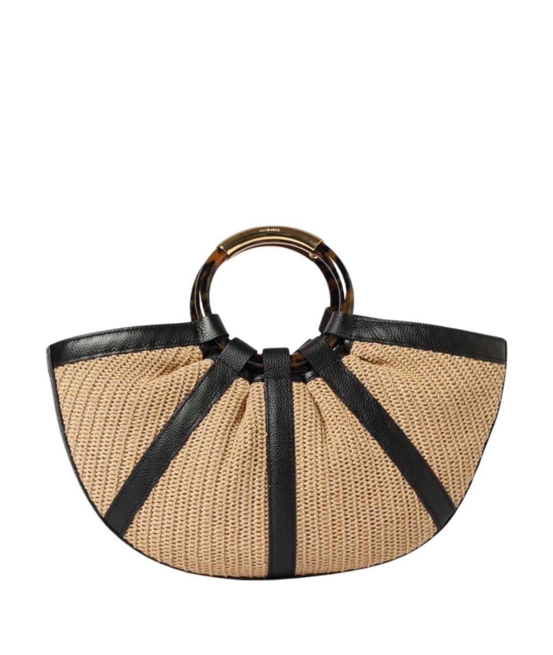 COCCINELLE Бежевая пелетеная сумка с короткими ручками, фото 1