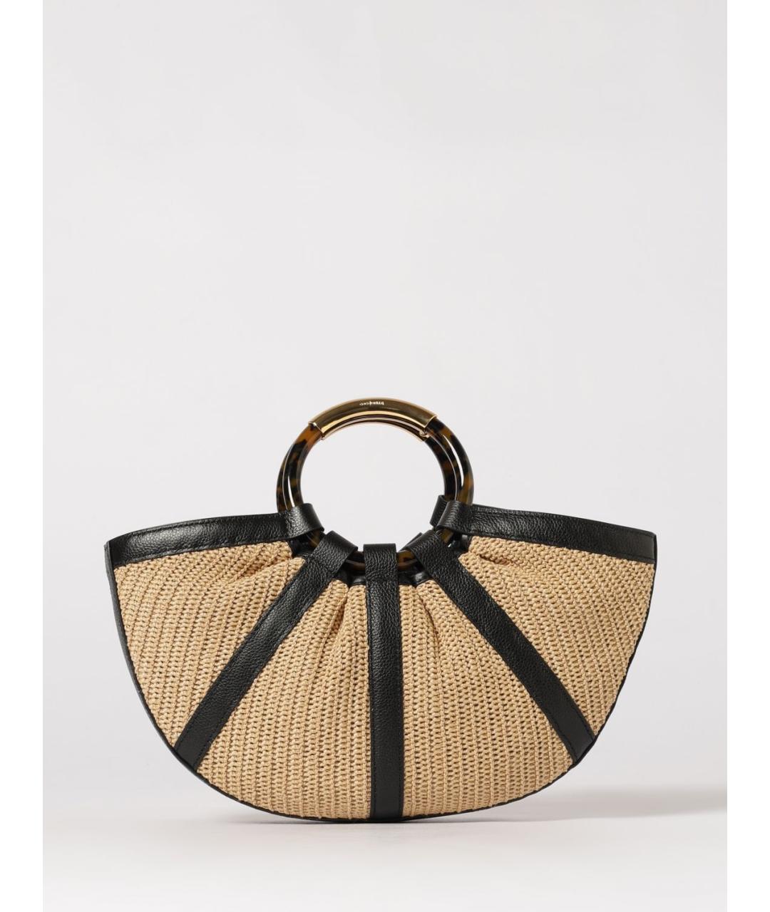 COCCINELLE Бежевая пелетеная сумка с короткими ручками, фото 4