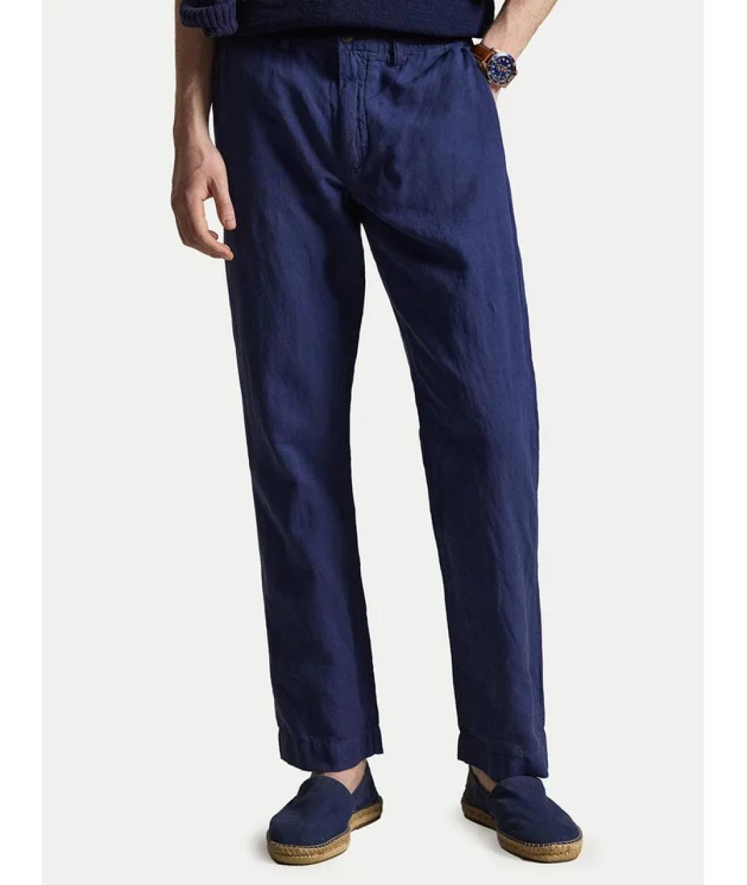 POLO RALPH LAUREN Темно-синие повседневные брюки, фото 2