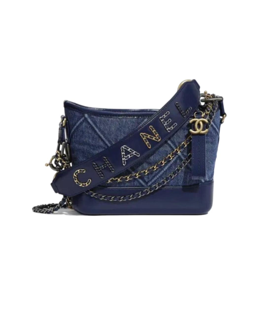 CHANEL Синяя деним сумка через плечо, фото 7