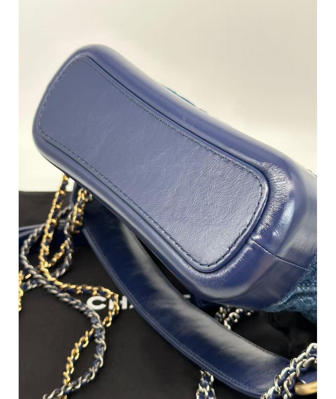CHANEL Синяя деним сумка через плечо, фото 5