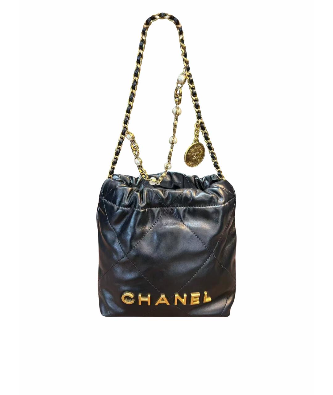 CHANEL Черная кожаная сумка через плечо, фото 1