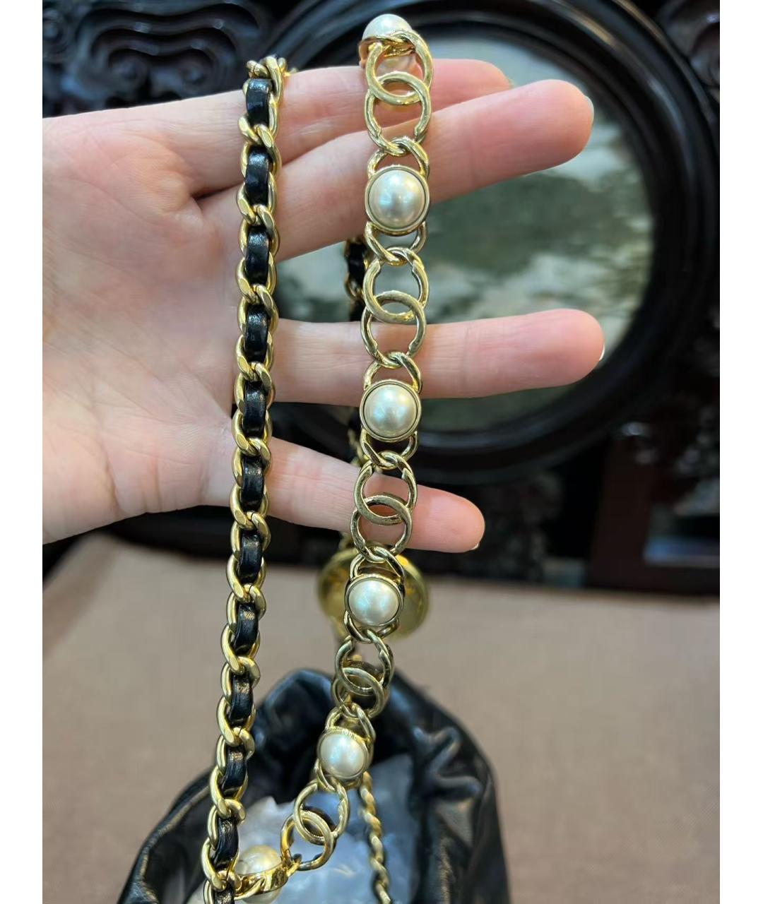 CHANEL Черная кожаная сумка через плечо, фото 5