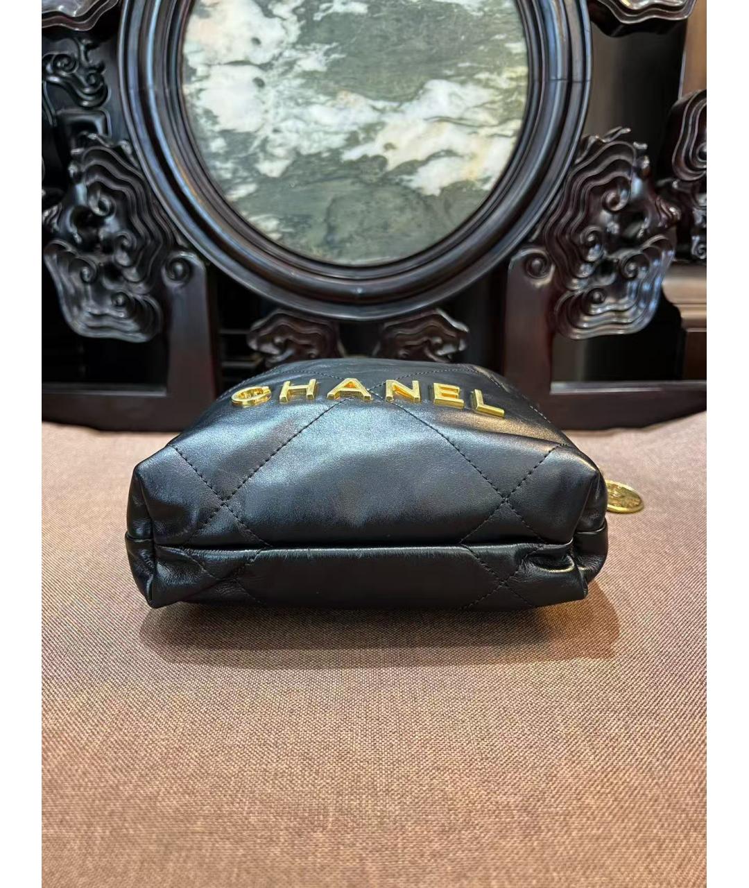 CHANEL Черная кожаная сумка через плечо, фото 2
