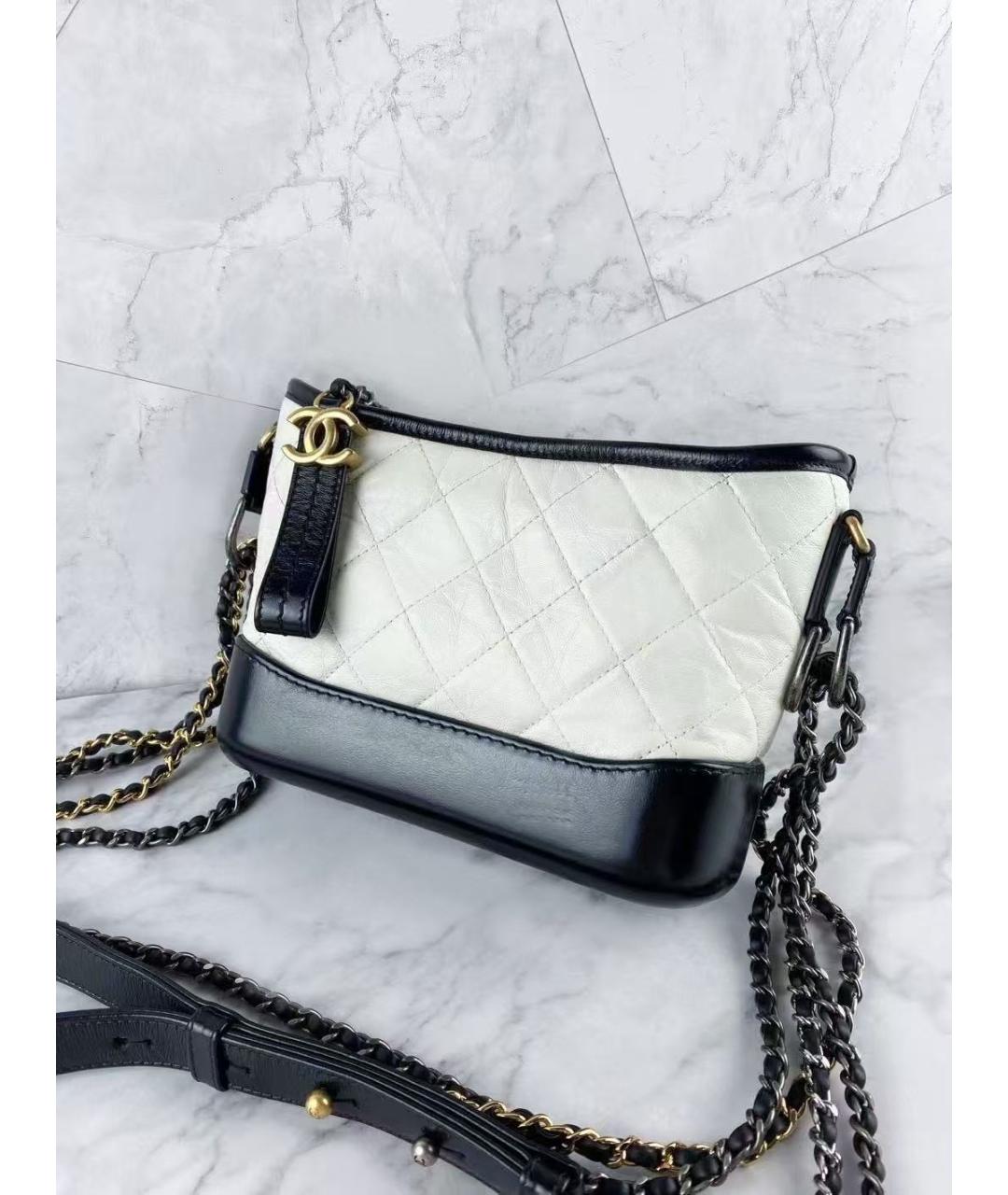 CHANEL Белая кожаная сумка через плечо, фото 3