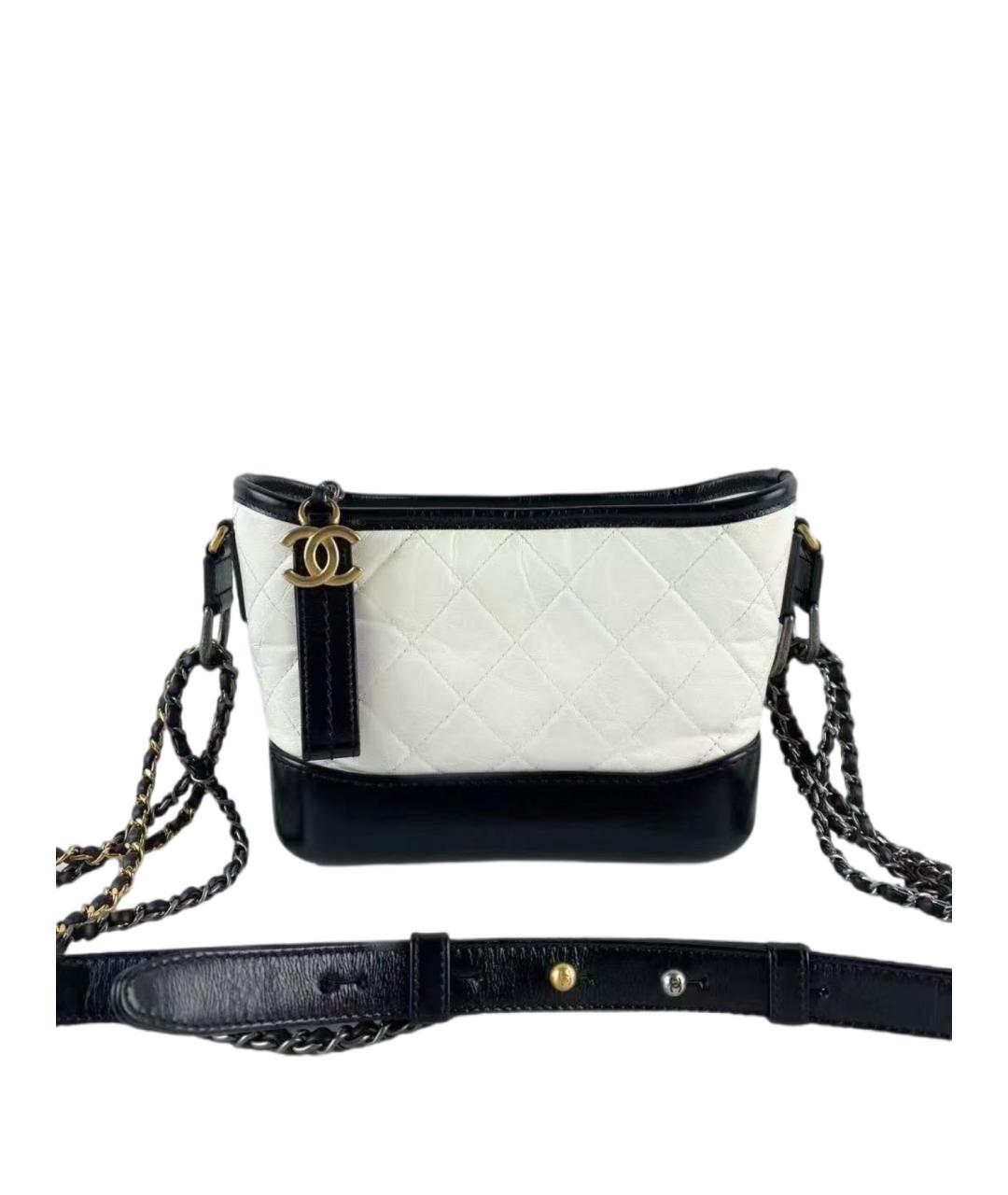 CHANEL Белая кожаная сумка через плечо, фото 7