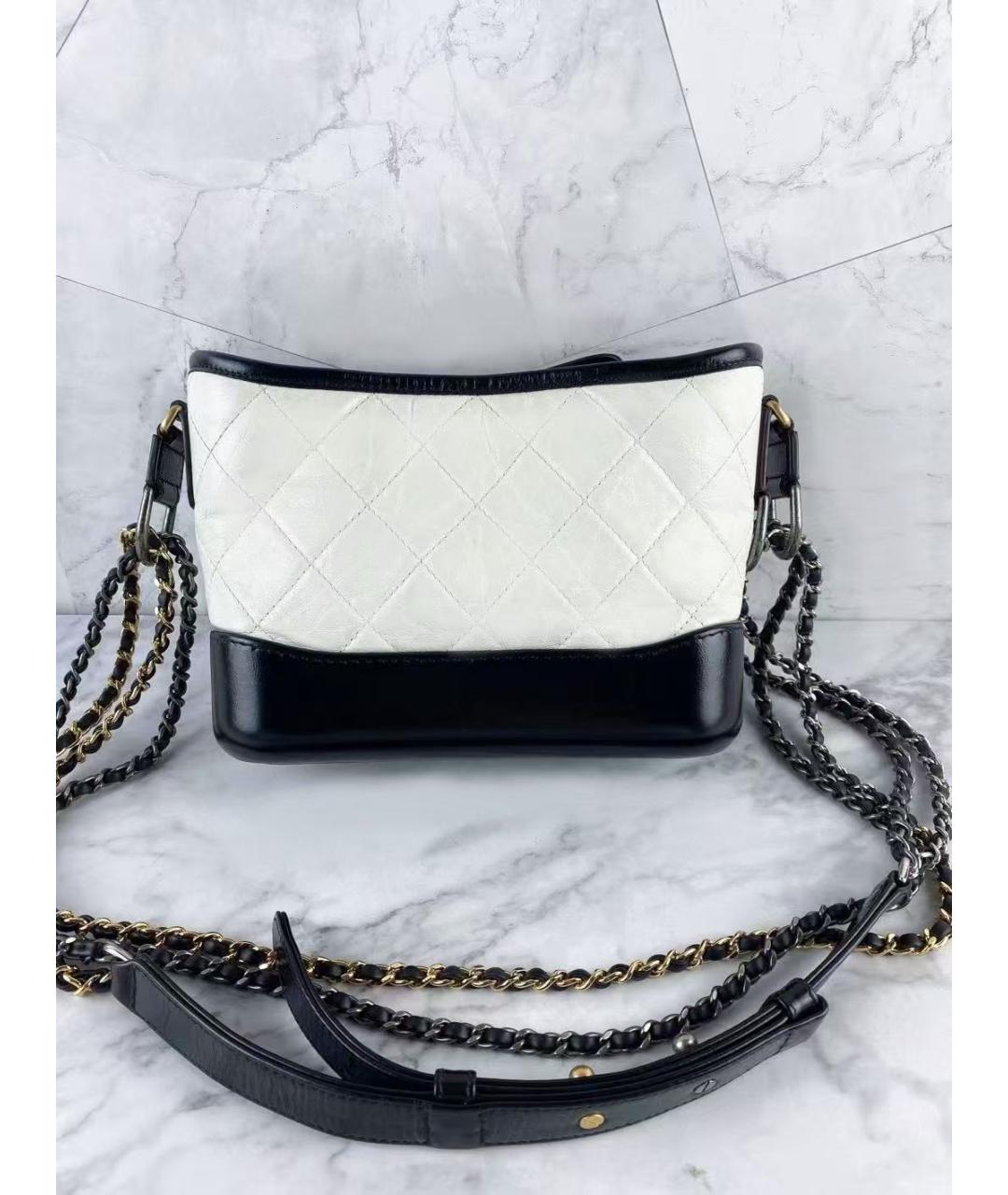 CHANEL Белая кожаная сумка через плечо, фото 6