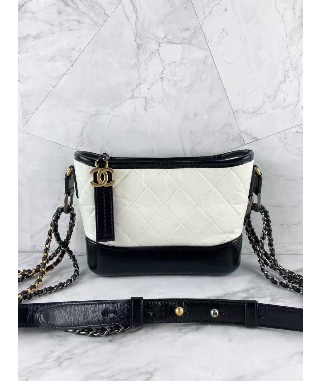 CHANEL Белая кожаная сумка через плечо, фото 2