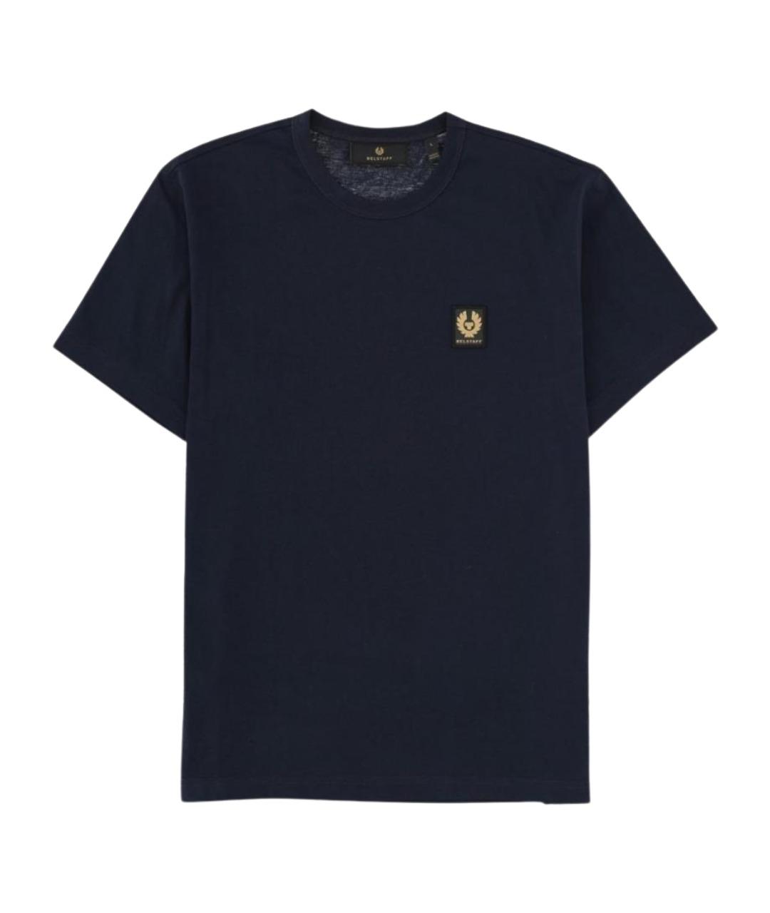 BELSTAFF Темно-синяя хлопковая футболка, фото 1