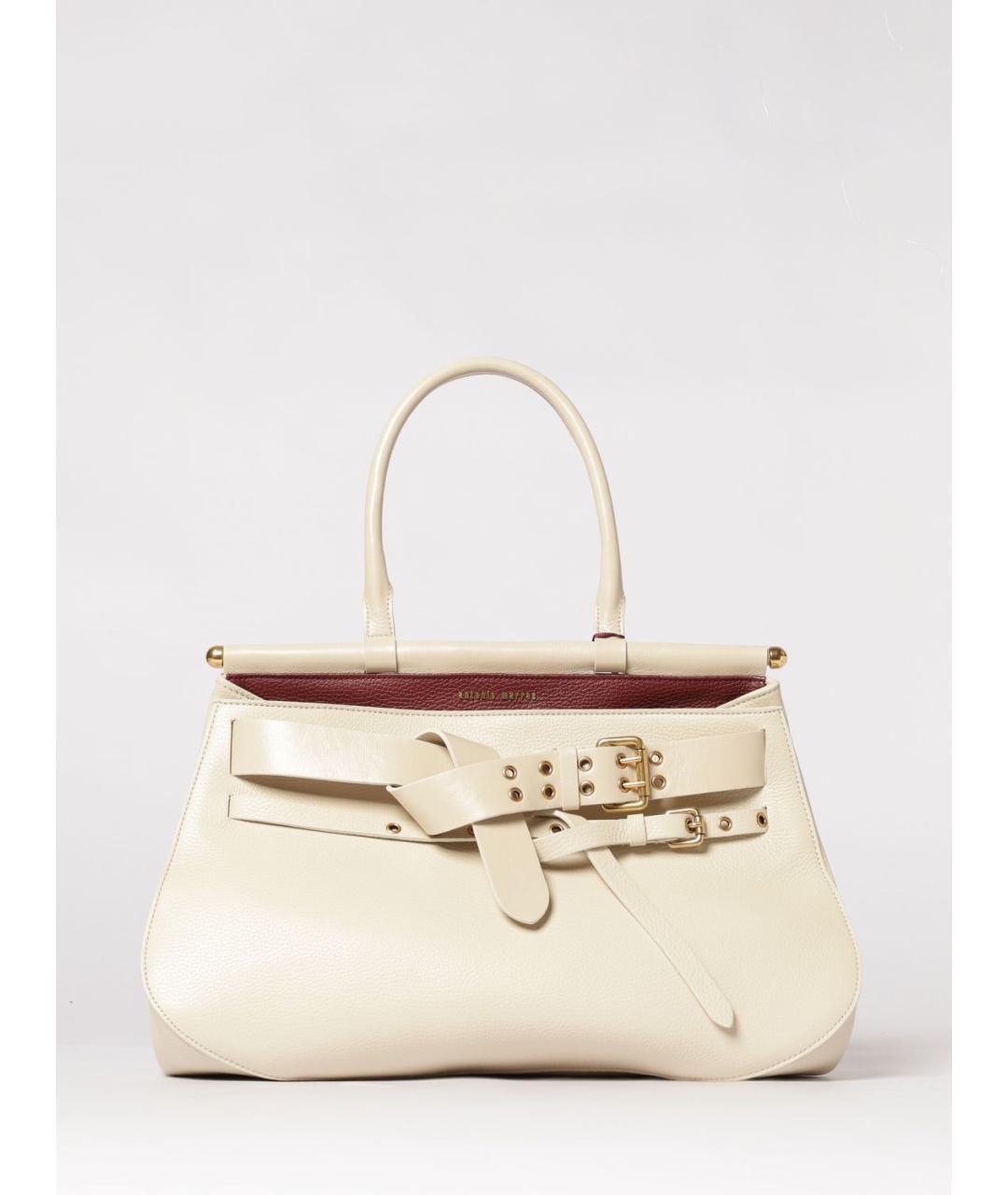 ANTONIO MARRAS Бежевая кожаная сумка тоут, фото 5