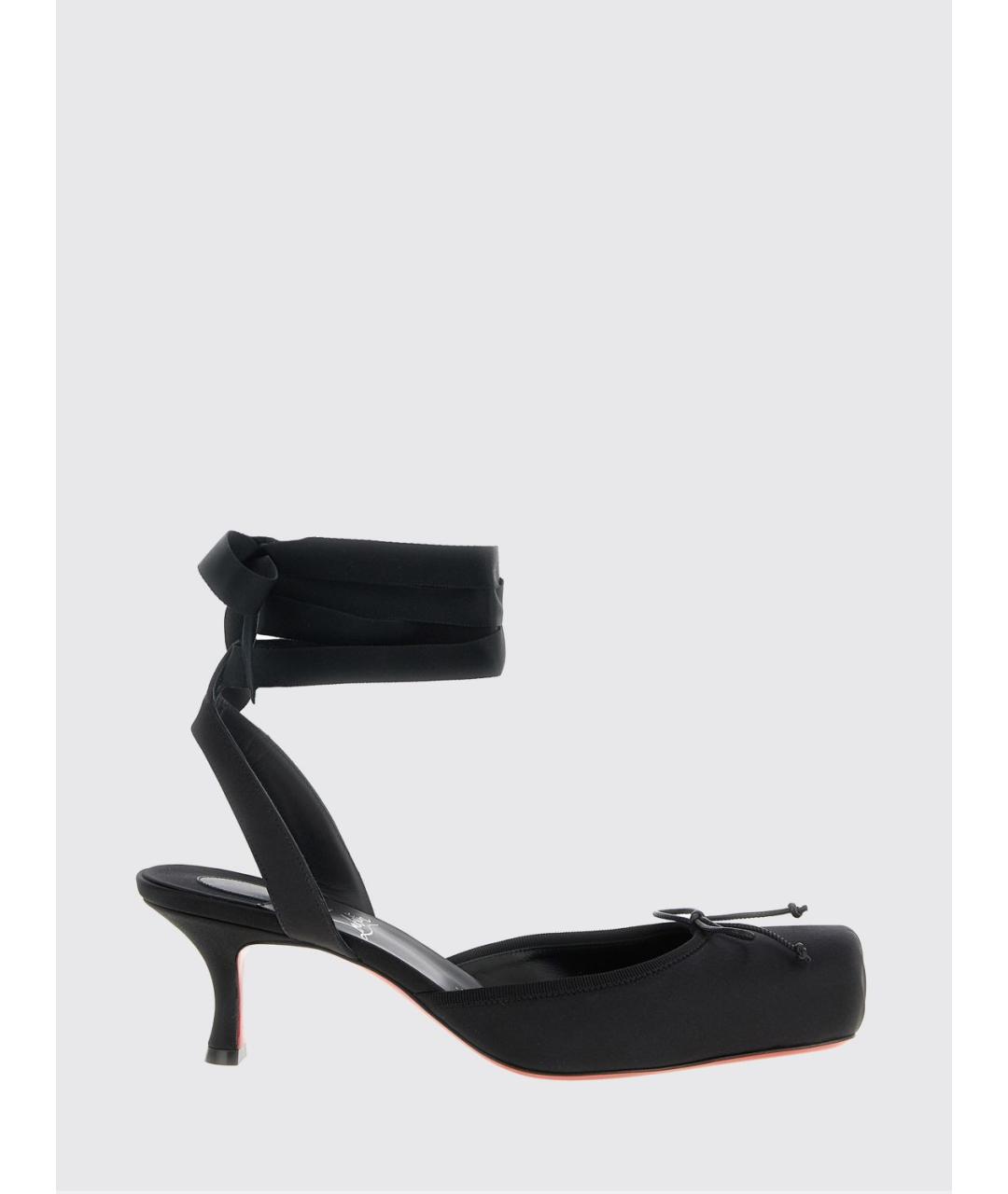 CHRISTIAN LOUBOUTIN Черные текстильные туфли, фото 5