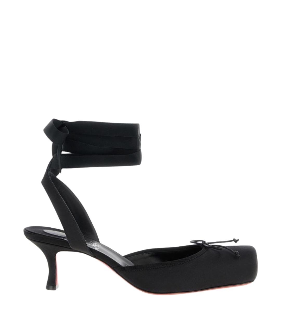 CHRISTIAN LOUBOUTIN Черные текстильные туфли, фото 1